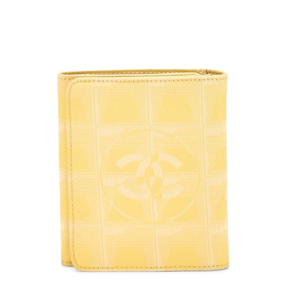 Chanel Yellow Nylon Travelline Compact Wallet (Authentic Pre-Loved)